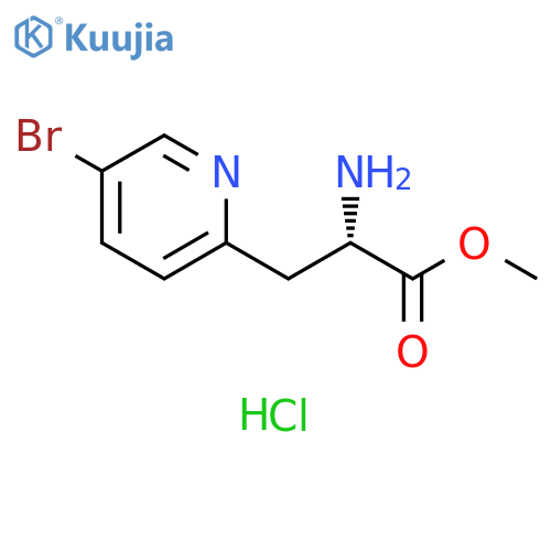 2-Pyridinepropanoic acid, α-amino-5-bromo-, methyl ester, hydrochloride (1:2), (αS)- structure