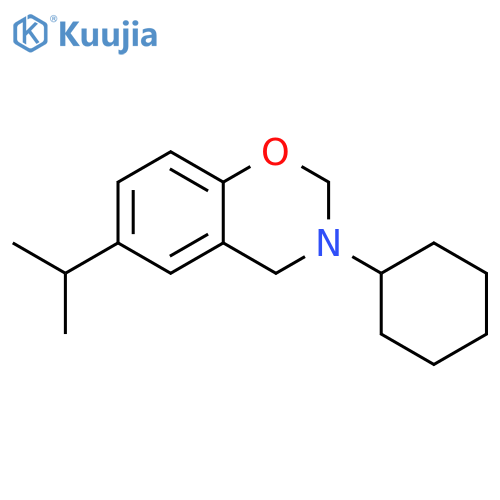 2H-1,3-Benzoxazine, 3-cyclohexyl-3,4-dihydro-6-(1-methylethyl)- structure