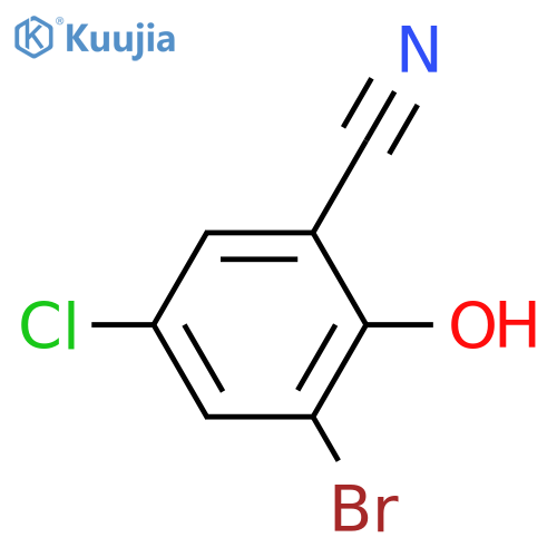3-Bromo-5-chloro-2-hydroxybenzonitrile structure