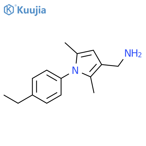 {1-(4-ethylphenyl)-2,5-dimethyl-1H-pyrrol-3-ylmethyl}amine structure