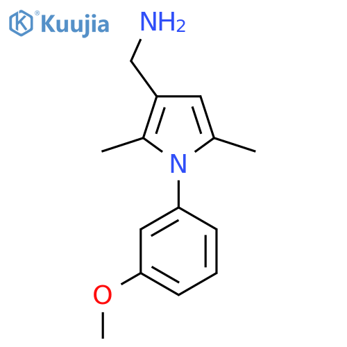{1-(3-methoxyphenyl)-2,5-dimethyl-1H-pyrrol-3-ylmethyl}amine structure