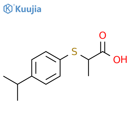 2-{4-(propan-2-yl)phenylsulfanyl}propanoic acid structure