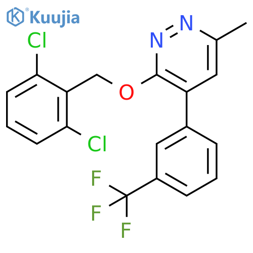 Pyridazine, 3-[(2,6-dichlorophenyl)methoxy]-6-methyl-4-[3-(trifluoromethyl)phenyl]- structure