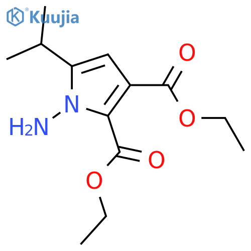 Diethyl 1-amino-5-isopropyl-1H-pyrrole-2,3-dicarboxylate structure