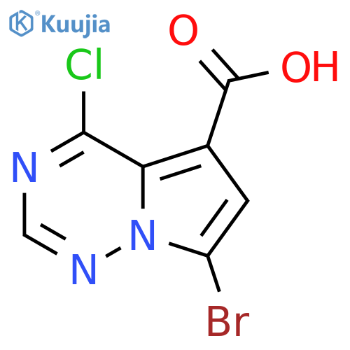 7-Bromo-4-chloropyrrolo[2,1-F][1,2,4]triazine-5-carboxylic acid structure