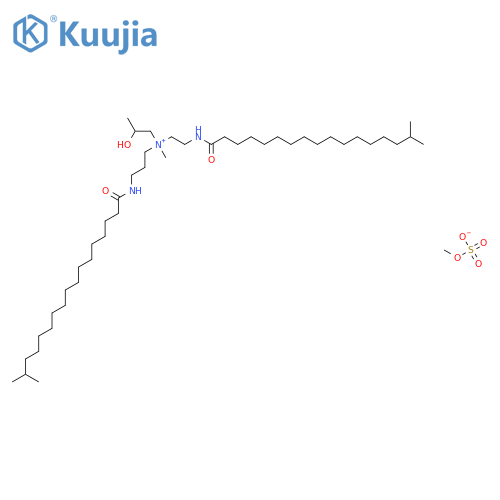 (2-Hydroxypropyl)methyl(2-((1-oxoisooctadecyl)amino)ethyl)(3-((1-oxoisooctadecyl)amino)propyl)ammonium methyl sulphate structure