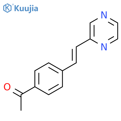 1-(4-(2-(Pyrazin-2-yl)vinyl)phenyl)ethanone structure