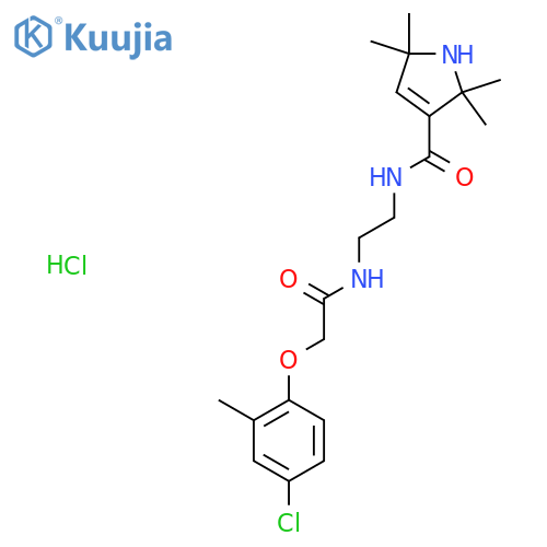 N-[2-[[2-(4-Chloro-2-methylphenoxy)acetyl]amino]ethyl]-2,2,5,5-tetramethyl-1H-pyrrole-3-carboxamide;hydrochloride structure