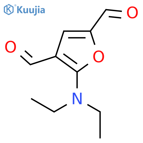 2,4-Furandicarboxaldehyde, 5-(diethylamino)- structure