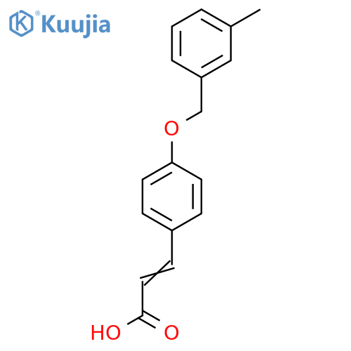 3-[4-[(3-methylphenyl)methoxy]phenyl]prop-2-enoic Acid structure