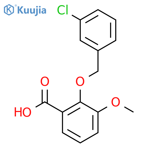 2-[(3-Chlorobenzyl)oxy]-3-methoxybenzoic acid structure