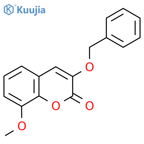 2H-1-Benzopyran-2-one, 8-methoxy-3-(phenylmethoxy)- structure