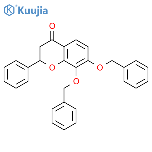 4H-1-Benzopyran-4-one, 2,3-dihydro-2-phenyl-7,8-bis(phenylmethoxy)- structure