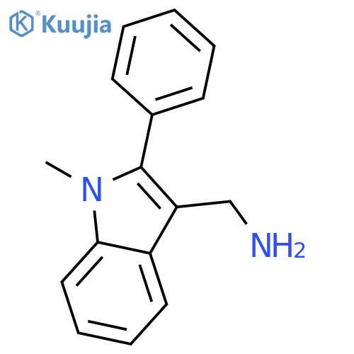 (1-methyl-2-phenyl-1H-indol-3-yl)methanamine structure