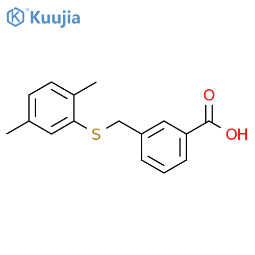 3-{(2,5-Dimethylphenyl)sulfanylmethyl}benzoic Acid structure