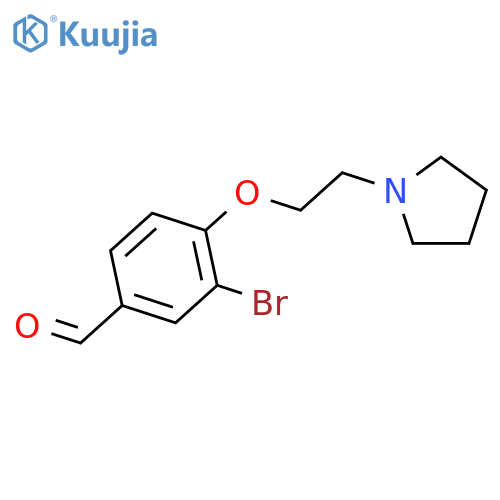 3-Bromo-4-(2-pyrrolidinoethoxy)benzaldehyde structure
