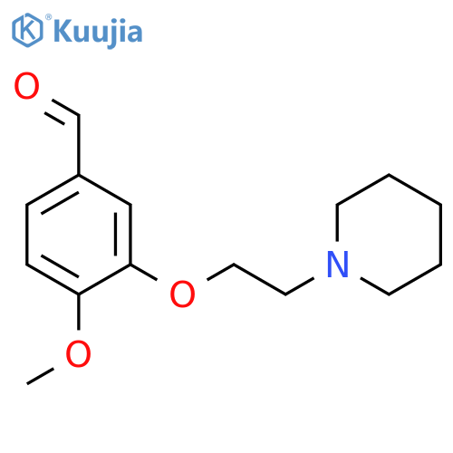 4-Methoxy-3-[2-(1-piperidinyl)ethoxy]benzaldehyde structure