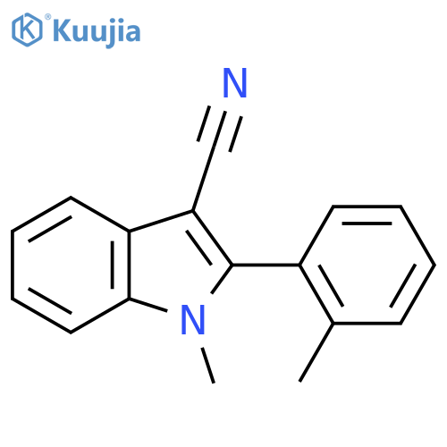 1-Methyl-2-(o-tolyl)-1H-indole-3-carbonitrile structure