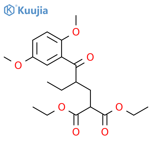 Propanedioic acid, [2-(2,5-dimethoxybenzoyl)butyl]-, diethyl ester structure