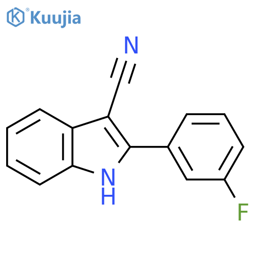 2-(3-fluorophenyl)-1H-indole-3-carbonitrile structure