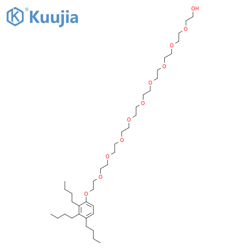 3,6,9,12,15,18,21,24,27-Nonaoxanonacosan-1-ol, 29-(tributylphenoxy)- structure
