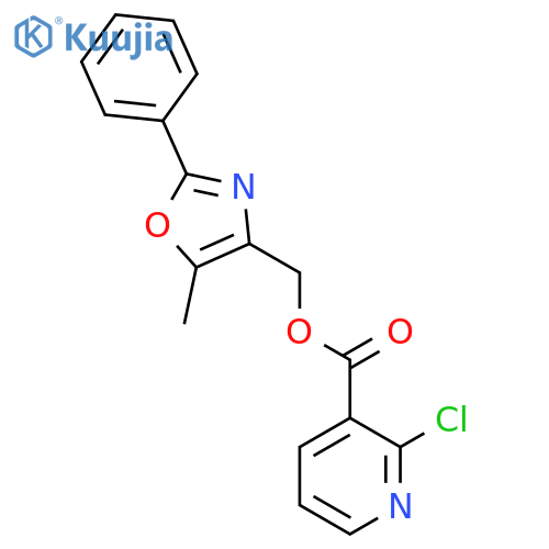 (5-Methyl-2-phenyl-1,3-oxazol-4-yl)methyl 2-chloropyridine-3-carboxylate structure