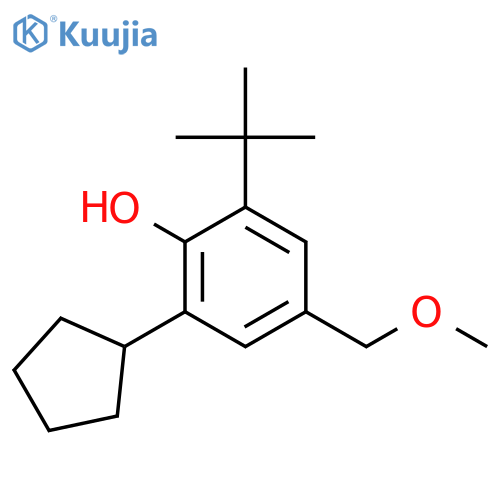 Phenol,2-cyclopentyl-6-(1,1-dimethylethyl)-4-(methoxymethyl)- structure