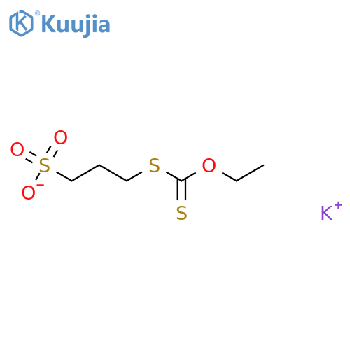 Potassium 3-((ethoxythioxomethyl)thio)propanesulphonate structure
