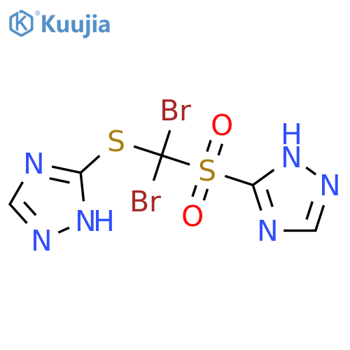 1H-1,2,4-Triazole,3-[[dibromo(1H-1,2,4-triazol-3-ylsulfonyl)methyl]thio]- (9CI) structure