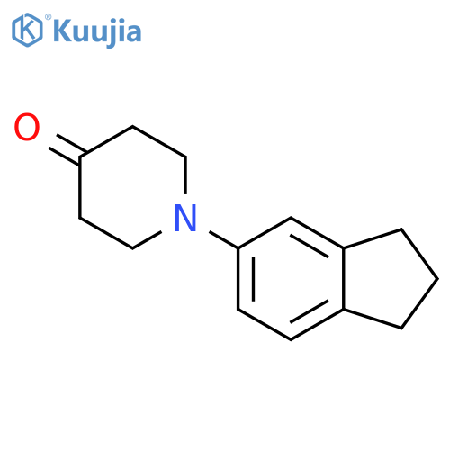 1-(2,3-Dihydro-1H-inden-5-yl)piperidin-4-one structure