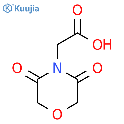 (3,5-dioxomorpholin-4-yl)acetic acid structure