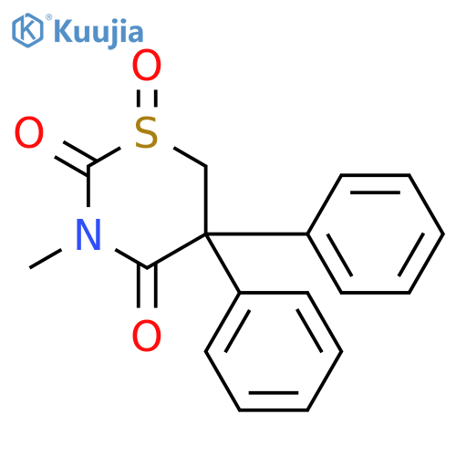 2H-1,3-Thiazine-2,4(3H)-dione, dihydro-3-methyl-5,5-diphenyl-, 1-oxide structure