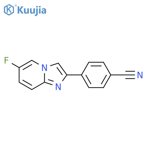 4-(6-Fluoroimidazo1,2-apyridin-2-yl)benzonitrile structure