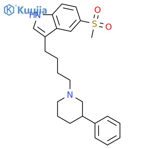 1H-Indole, 5-(methylsulfonyl)-3-[4-(3-phenyl-1-piperidinyl)butyl]- structure