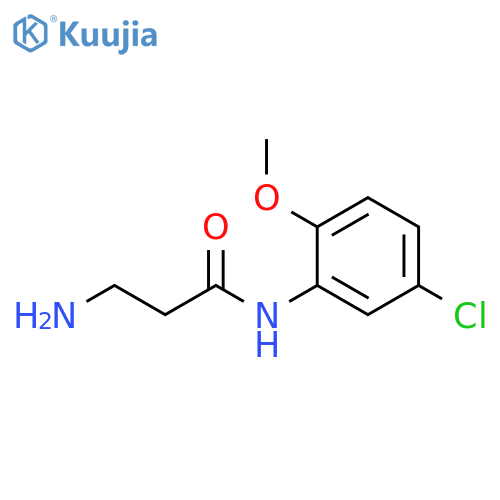 3-amino-N-(5-chloro-2-methoxyphenyl)propanamide structure
