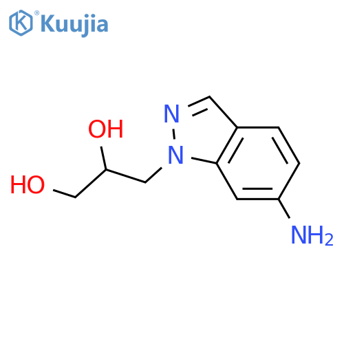 3-(6-amino-1H-indazol-1-yl)propane-1,2-diol structure