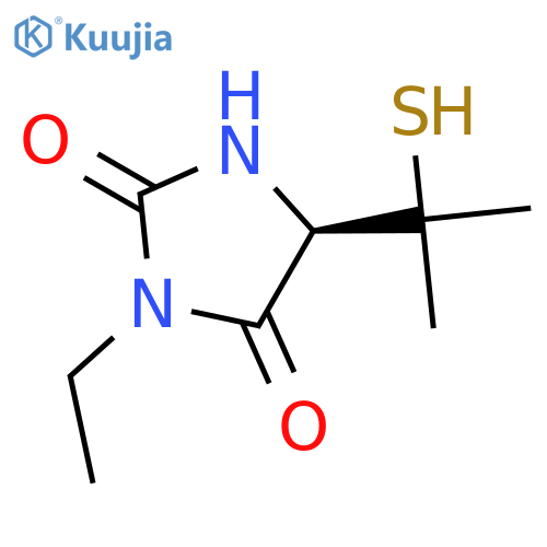 2,4-Imidazolidinedione, 3-ethyl-5-(1-mercapto-1-methylethyl)-, (R)- structure