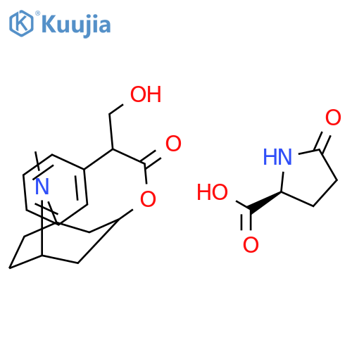 5-oxo-L-proline, compound with endo-()-8-methyl-8-azabicyclo[3.2.1]oct-3-yl &#x3B1;-(hydroxymethyl)benzeneacetate (1:1) structure