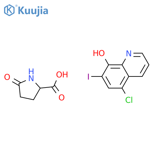 5-chloro-7-iodoquinolin-8-ol;(2s)-5-oxopyrrolidine-2-carboxylic Acid structure