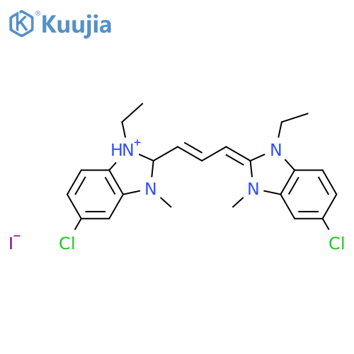 (2z)-5-chloro-2-[(e)-3-(5-chloro-1-ethyl-3-methylbenzimidazol-1-ium-2-yl)prop-2-enylidene]-1-ethyl-3-methylbenzimidazole;iodide structure