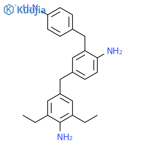 4-[(4-amino-3,5-diethylphenyl)methyl]-2-[(4-aminophenyl)methyl]aniline structure