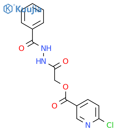 2-Oxo-2-(phenylformohydrazido)ethyl 6-chloropyridine-3-carboxylate structure