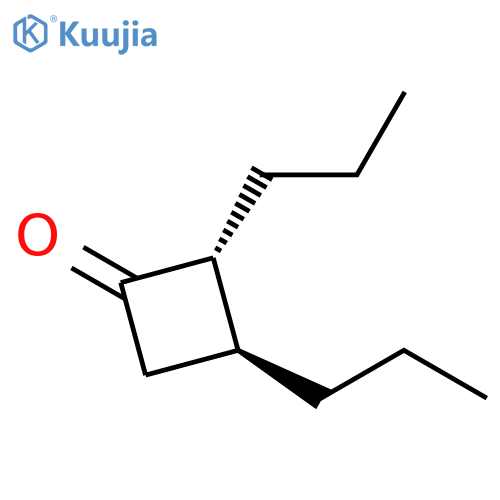 Cyclobutanone, 2,3-dipropyl-, trans- structure