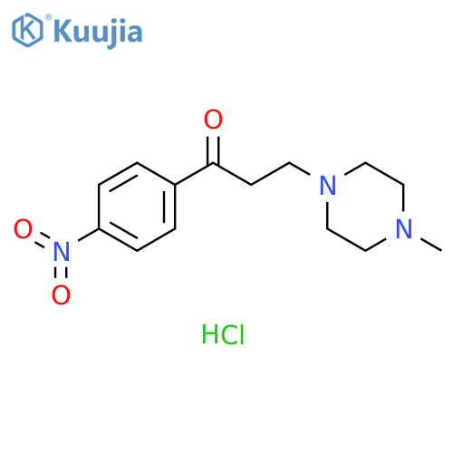 1-Propanone, 3-(4-methyl-1-piperazinyl)-1-(4-nitrophenyl)-, hydrochloride (1:2) structure