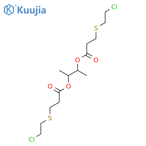 3-[3-(2-chloroethylsulfanyl)propanoyloxy]butan-2-yl 3-(2-chloroethylsulfanyl)propanoate structure
