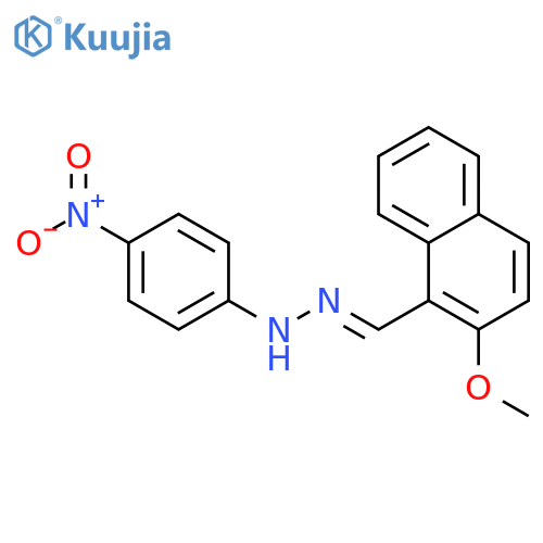 1-Naphthalenecarboxaldehyde,2-methoxy-, 2-(4-nitrophenyl)hydrazone structure