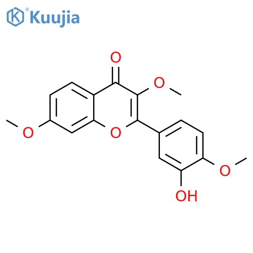 2-(3-Hydroxy-4-methoxyphenyl)-3,7-dimethoxy-4H-chromen-4-one structure