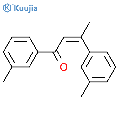 (E)-1,3-bis(3-methylphenyl)but-2-en-1-one structure