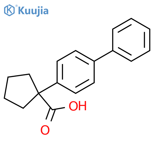1-(4-phenylphenyl)cyclopentane-1-carboxylic acid structure