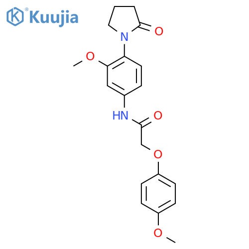 N-3-methoxy-4-(2-oxopyrrolidin-1-yl)phenyl-2-(4-methoxyphenoxy)acetamide structure
